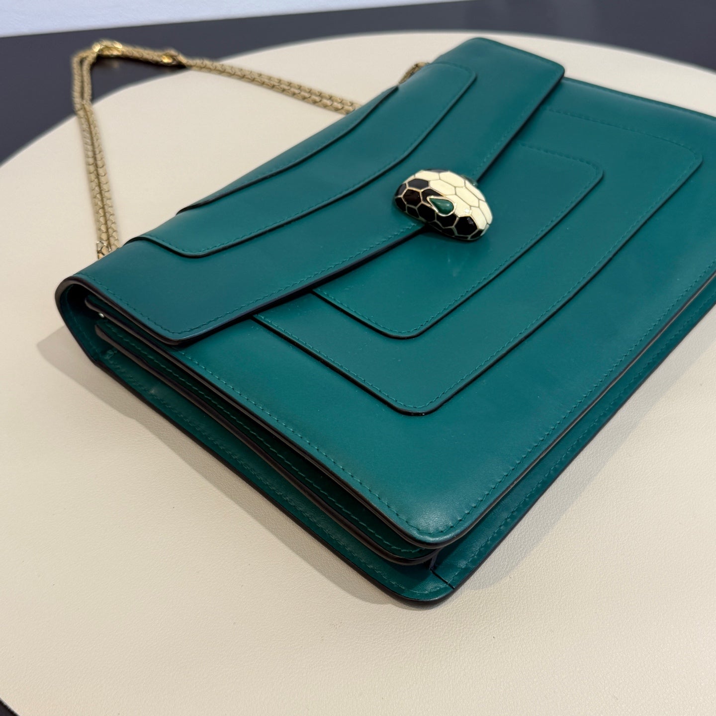 Bvlgari - Serpenti Forever Chain Bag - Leather - Green - (Medium)