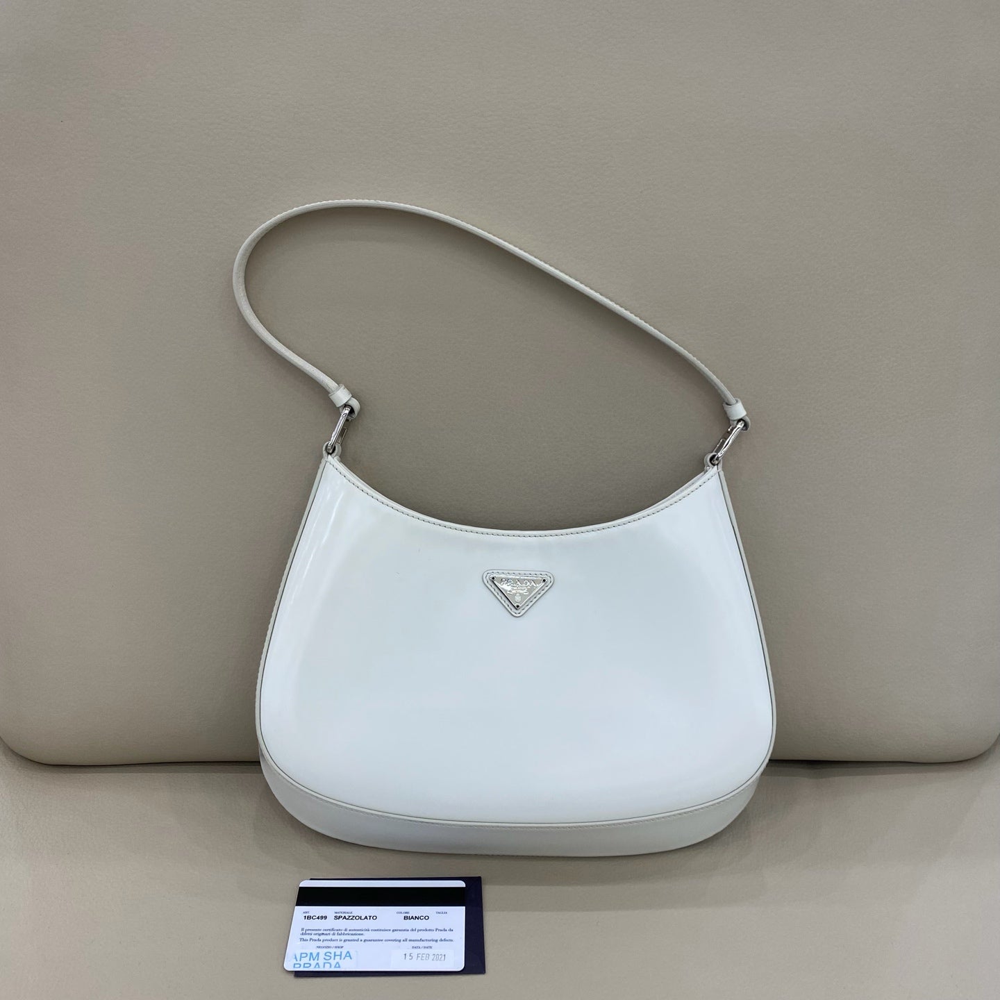 Prada - Cleo Hobo - Patent leather - White - (medium)
