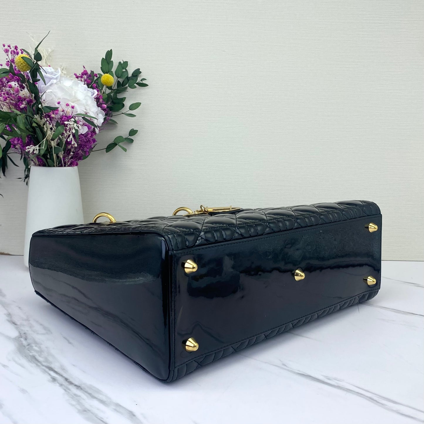 Dior - Lady Dior - Patent leather - Black - (Medium)