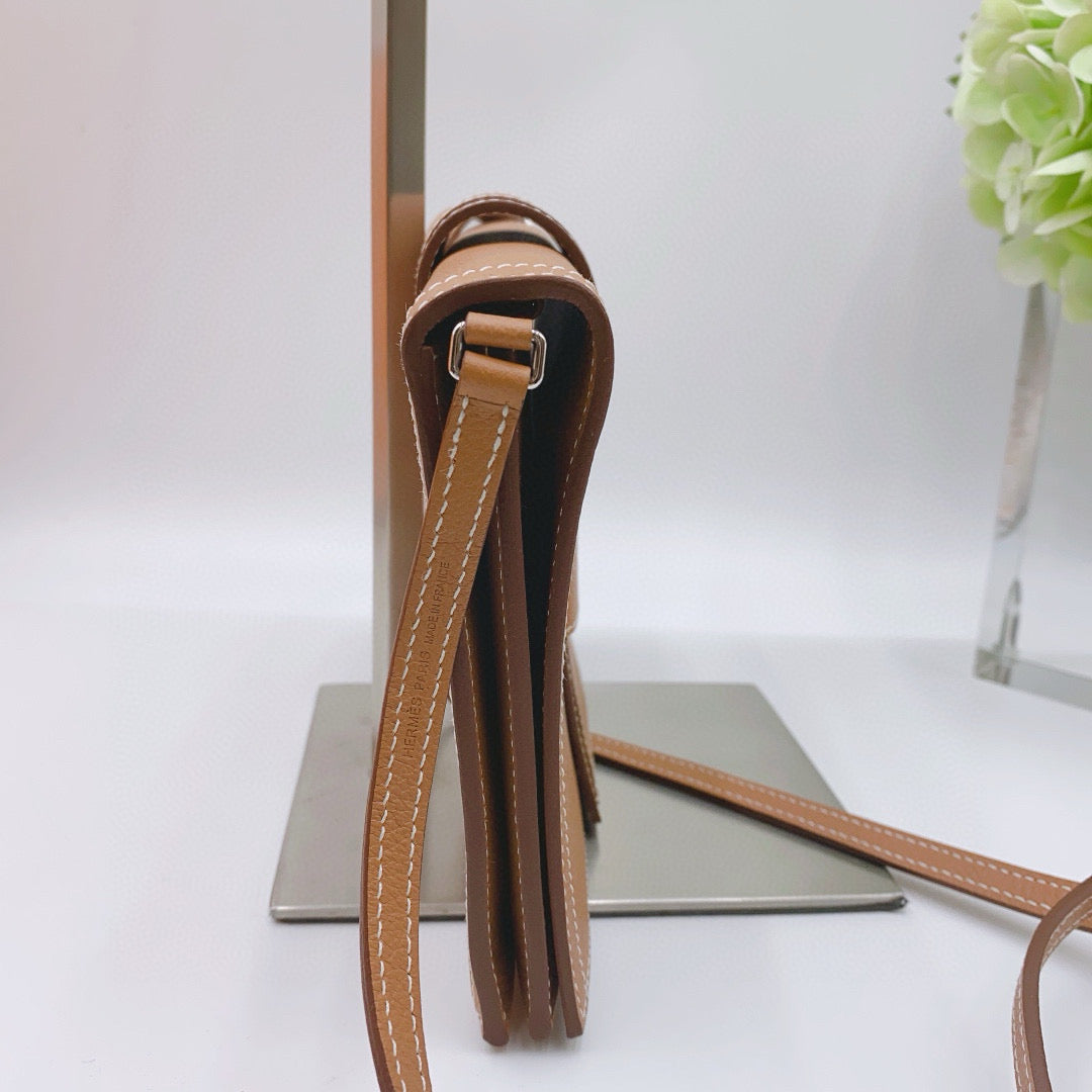 Hermès - H Passant - Evercolor calfskin leather - Golden Brown - (mini)