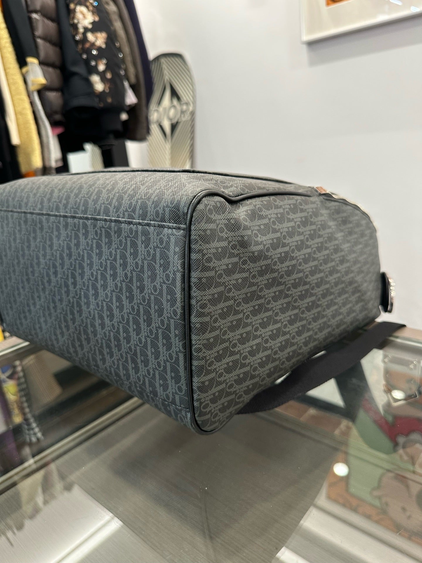 Dior - Dior Homme Oblique Backpack - Coated canvas with leather trim - Black - (medium)