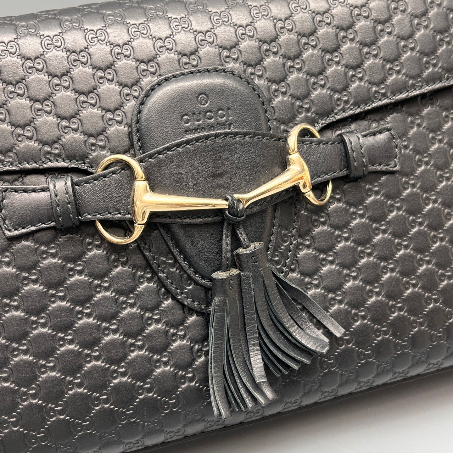 Gucci - Emily Microguccissima Chain Bag - Leather - Black - (Medium)