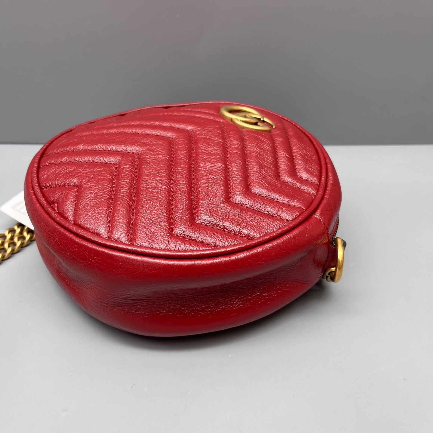 Gucci - Marmont Round Mini Bag - Leather - Red - (Mini)
