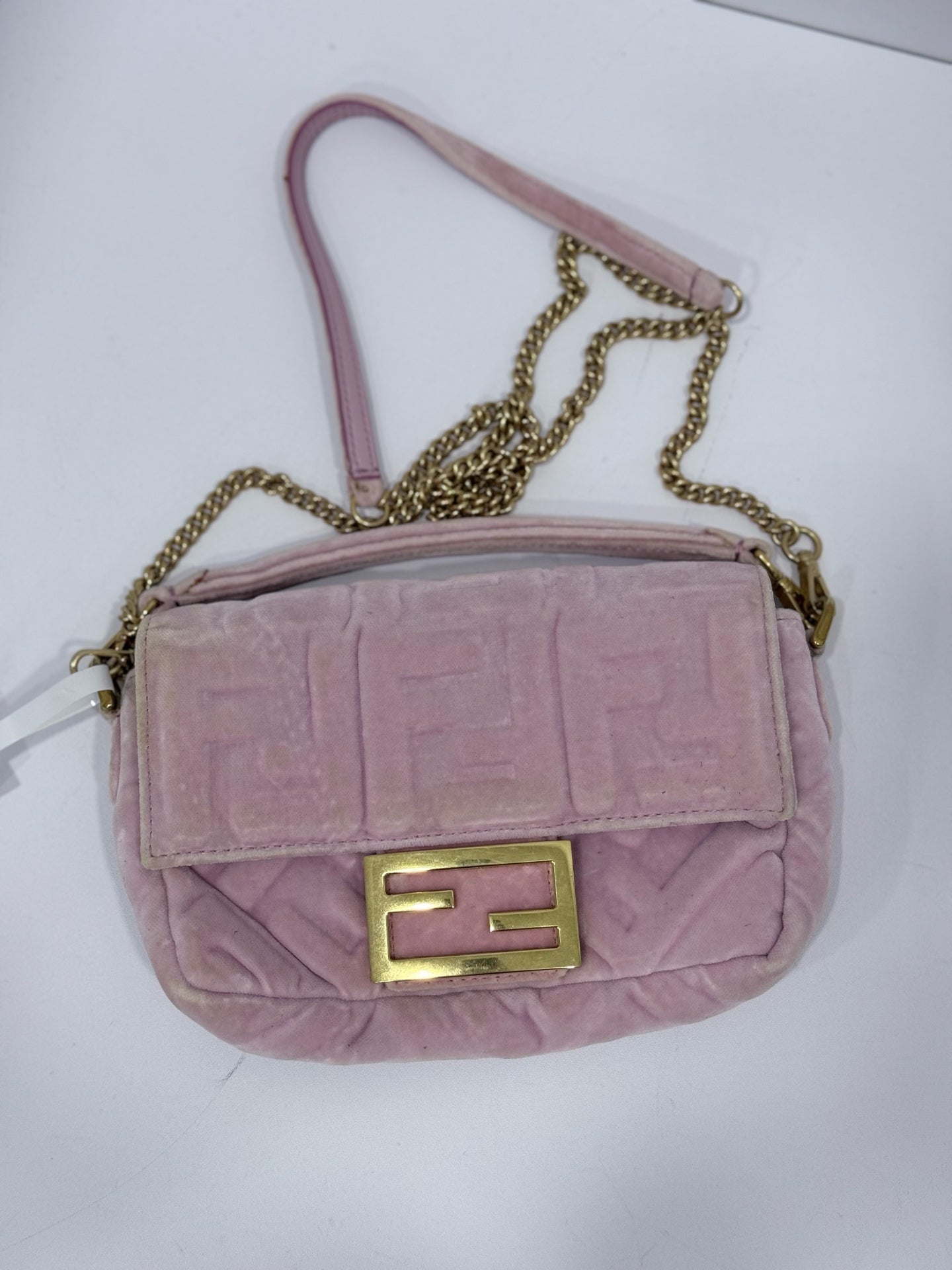 Fendi - Baguette - Velvet - Pink - (Mini)
