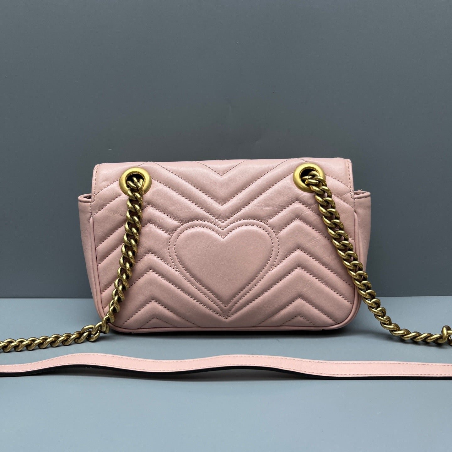 Gucci - GG Marmont Matelassé Mini Bag - Matelassé calfskin leather - Pink - (mini)