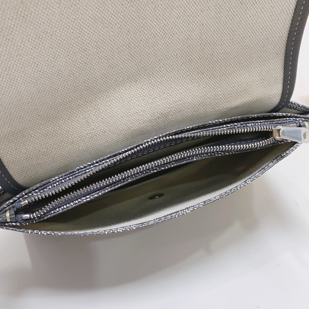 Goyard - Plumet - Goyardine canvas with leather trim - Grey - (small)