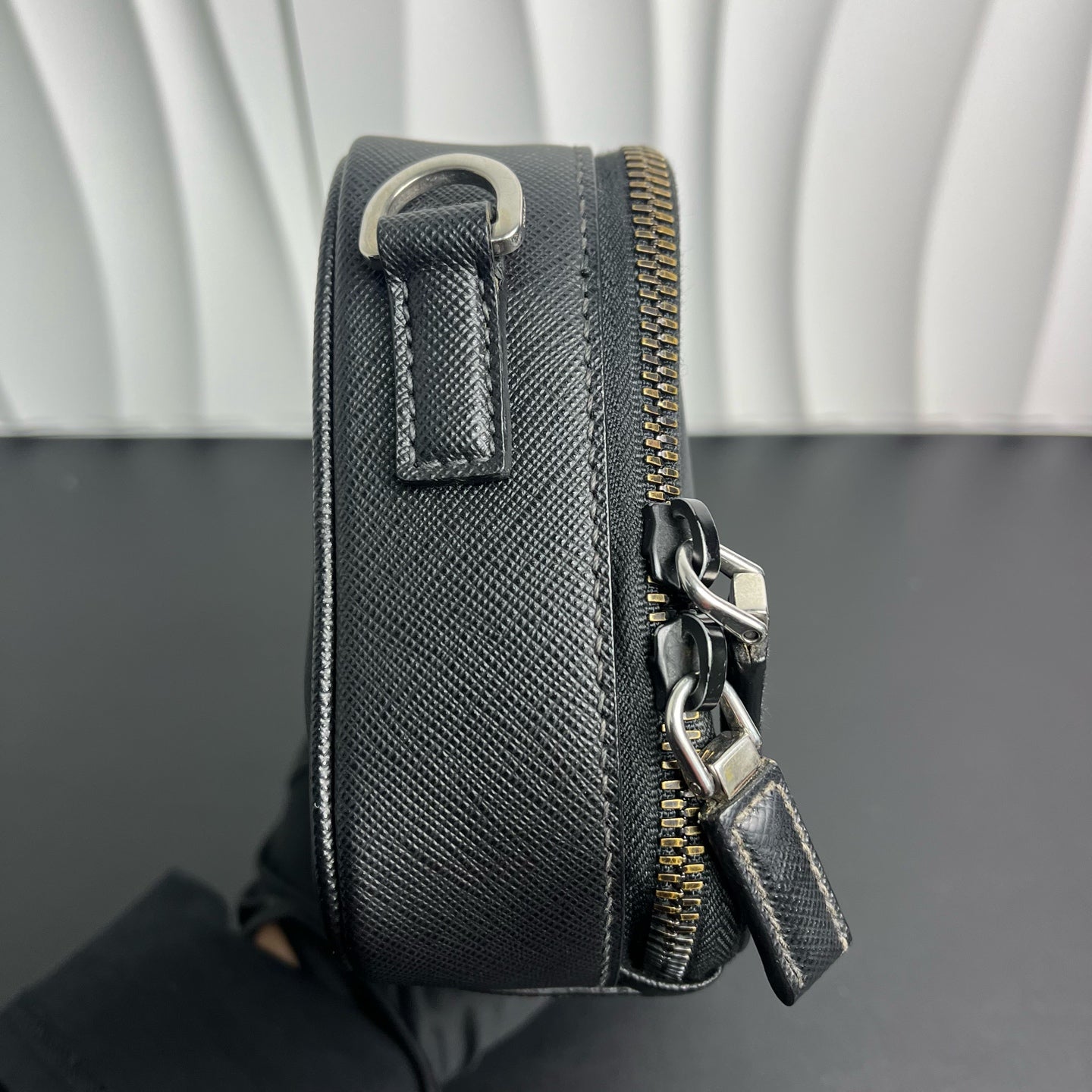 Prada - Re-Nylon Crossbody Bag with Pouch - Nylon with Saffiano leather trim - Black - (small)