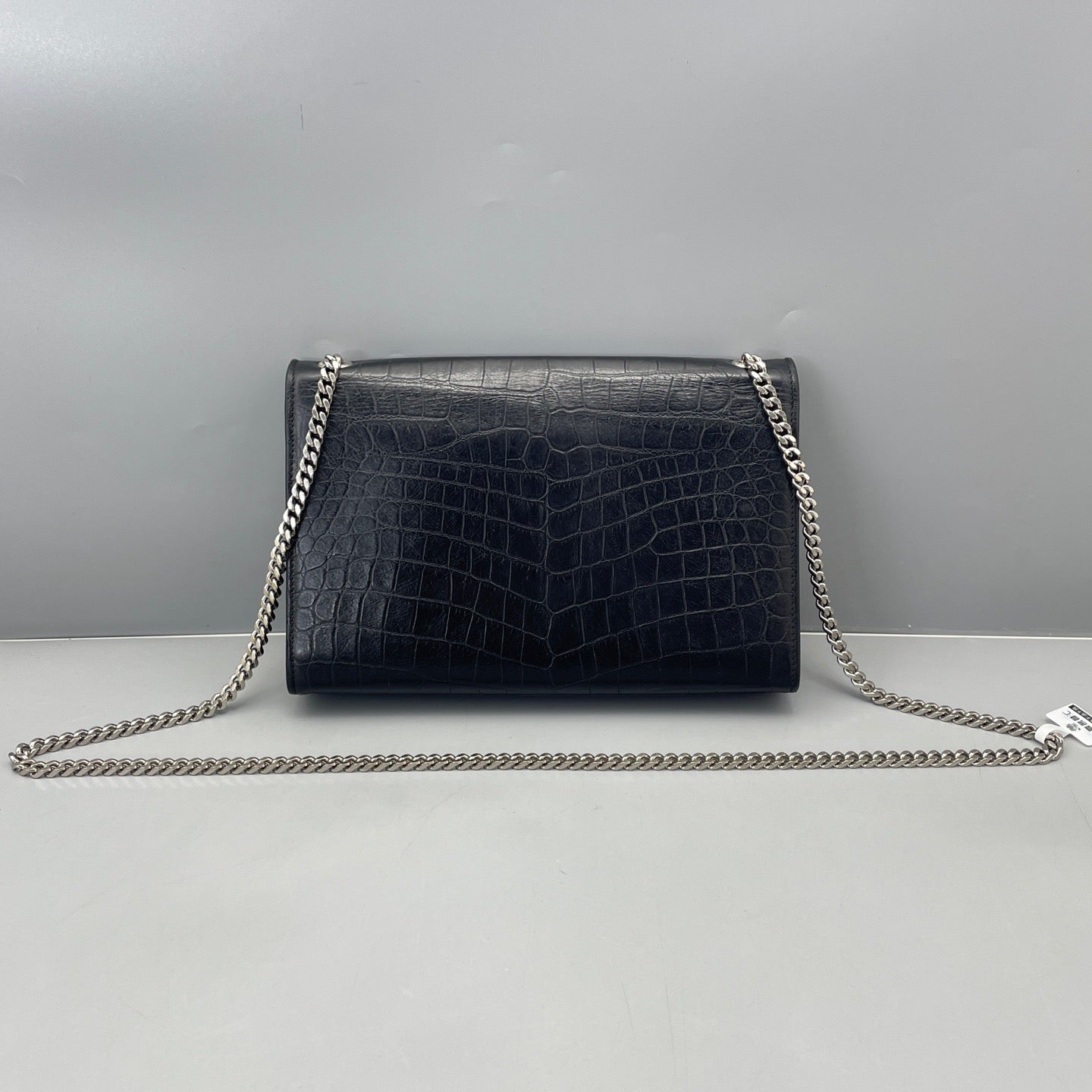 Saint Laurent - Kate Tassel Chain Bag - Crocodile-embossed leather - Black - (mini)