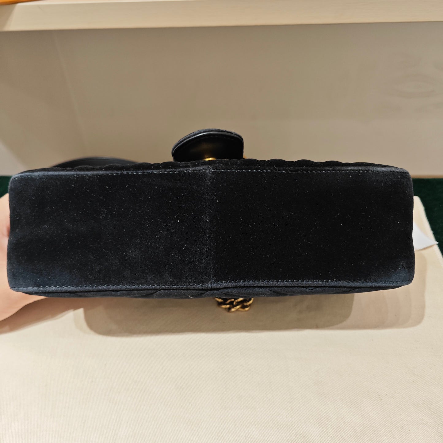 Gucci - GG Marmont Matelassé Shoulder Bag - Velvet - Black - (Medium)