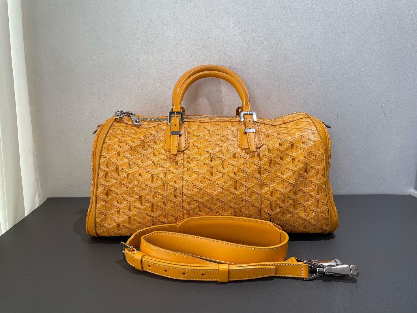 Goyard - Croisière 40 - Goyardine canvas with leather trim - Yellow - (Medium)