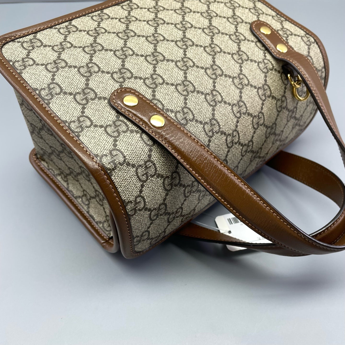 Gucci - Horsebit 1955 - Coated canvas with leather trim - Brown - (mini)