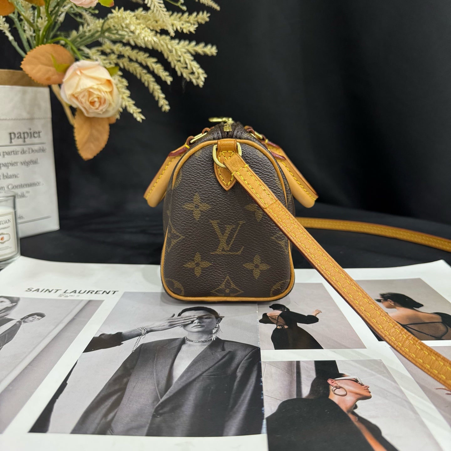 Louis Vuitton - Speedy Nano - Monogram coated canvas with Vachetta leather trim - Brown - (mini)