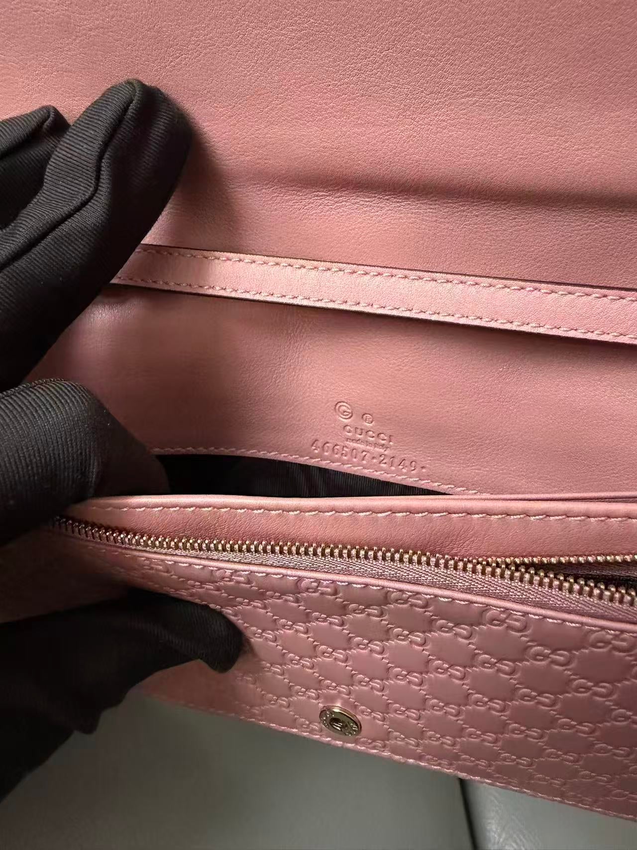 Gucci - Microguccissima Wallet on Chain (WOC) - Leather - Pink - (mini)