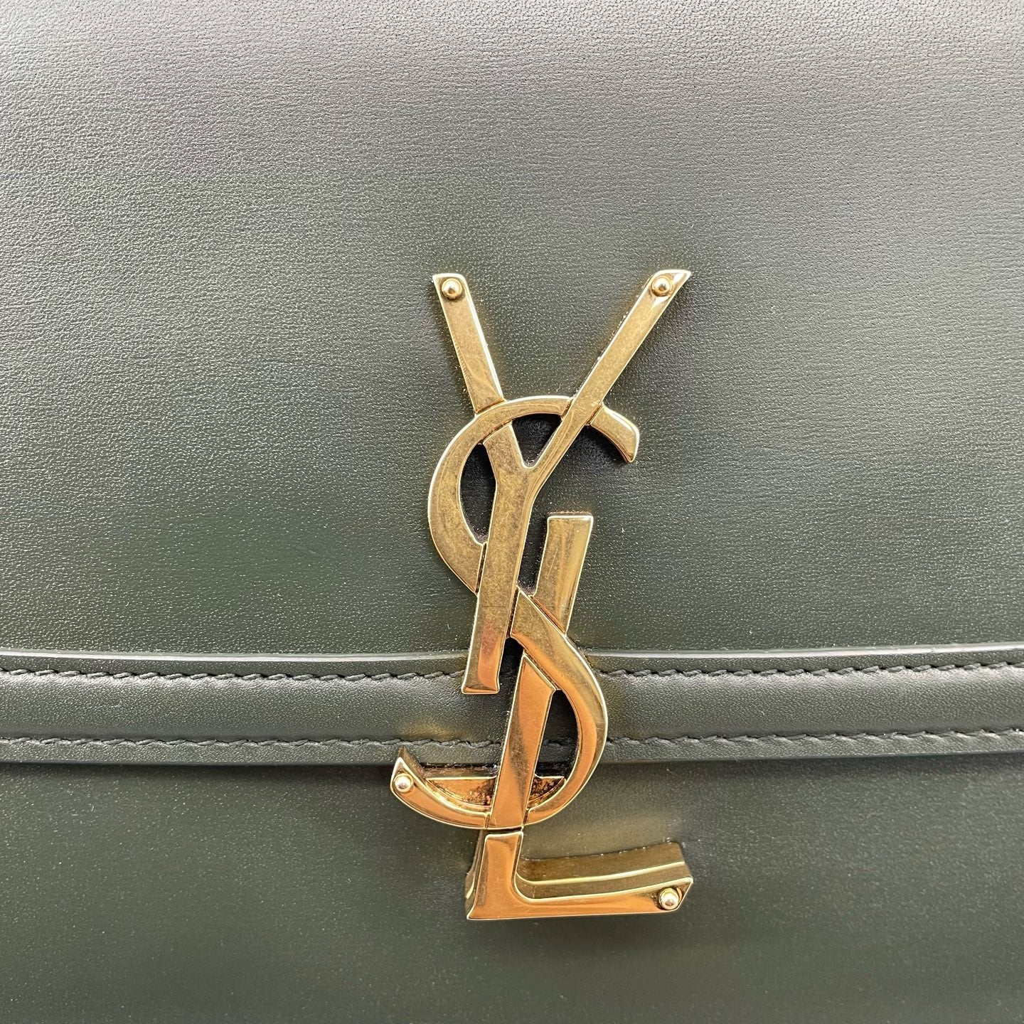 Saint Laurent - Solferino Shoulder Bag - Smooth Leather - Green - (medium)
