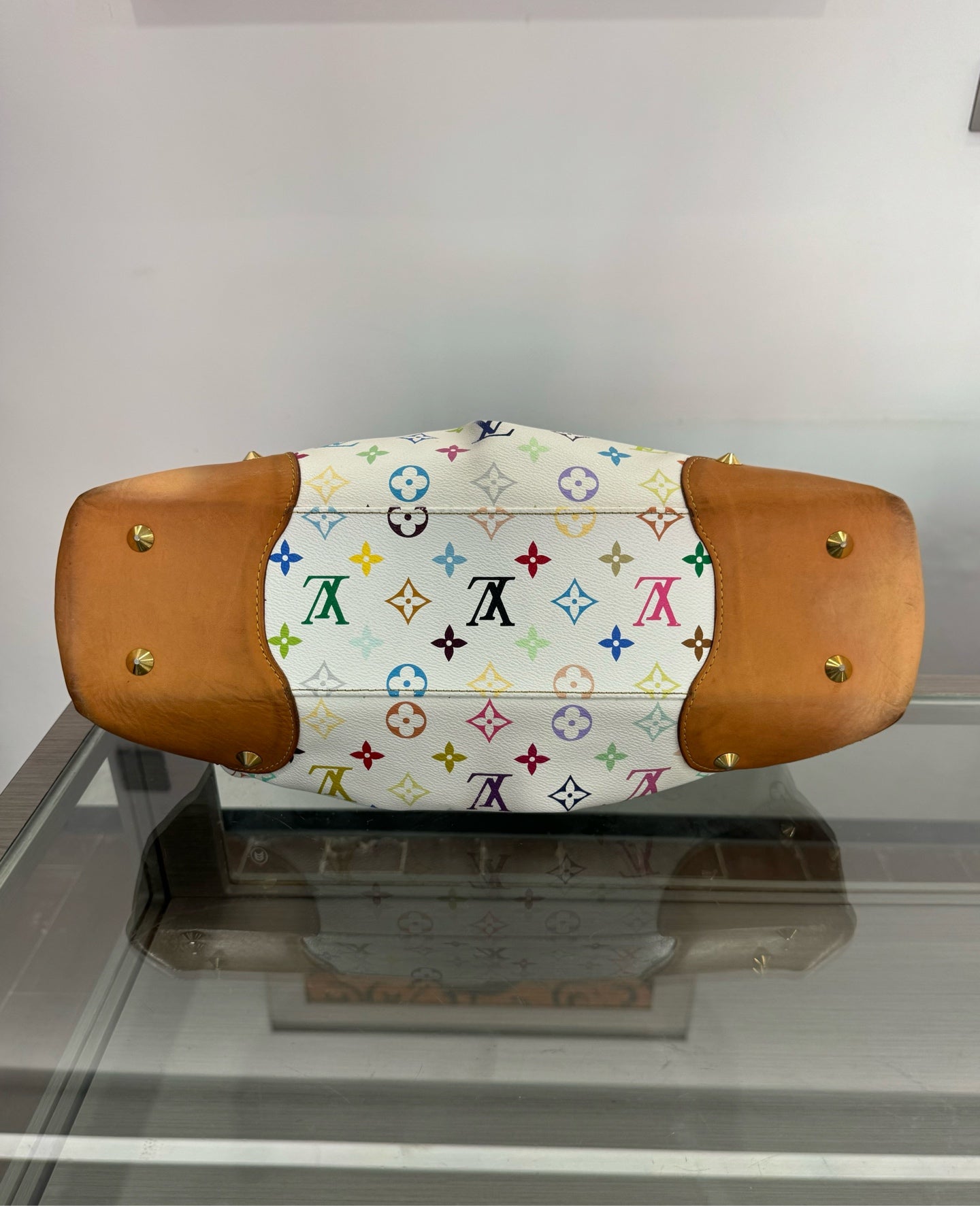 Louis Vuitton - Judy GM - Monogram Multicolore canvas with natural vachetta leather trim - White - (large)