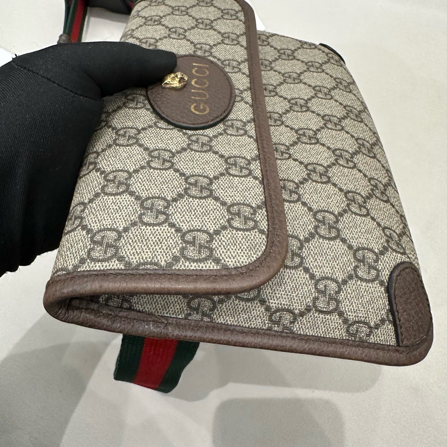 Gucci - Tiger Head Belt Bag - GG Supreme coated canvas with leather trim - Beige - (medium)