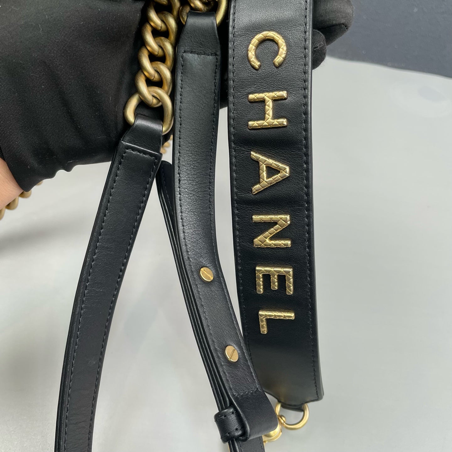 Chanel - Boy Chanel Medium Flap Bag - Lambskin leather - Black - (Medium)