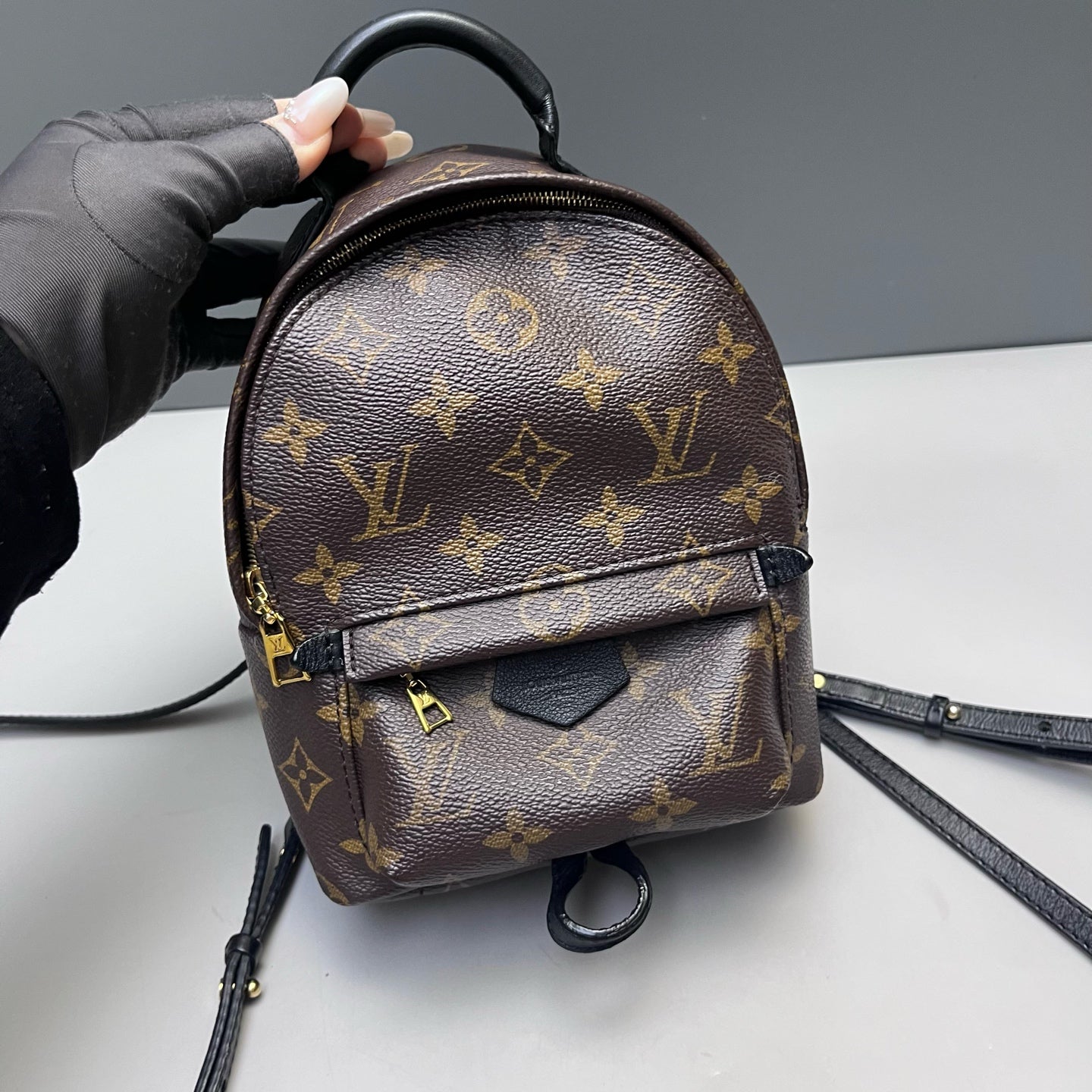 Louis Vuitton - Palm Springs Mini Backpack - Monogram coated canvas with leather trim - Brown - (mini)