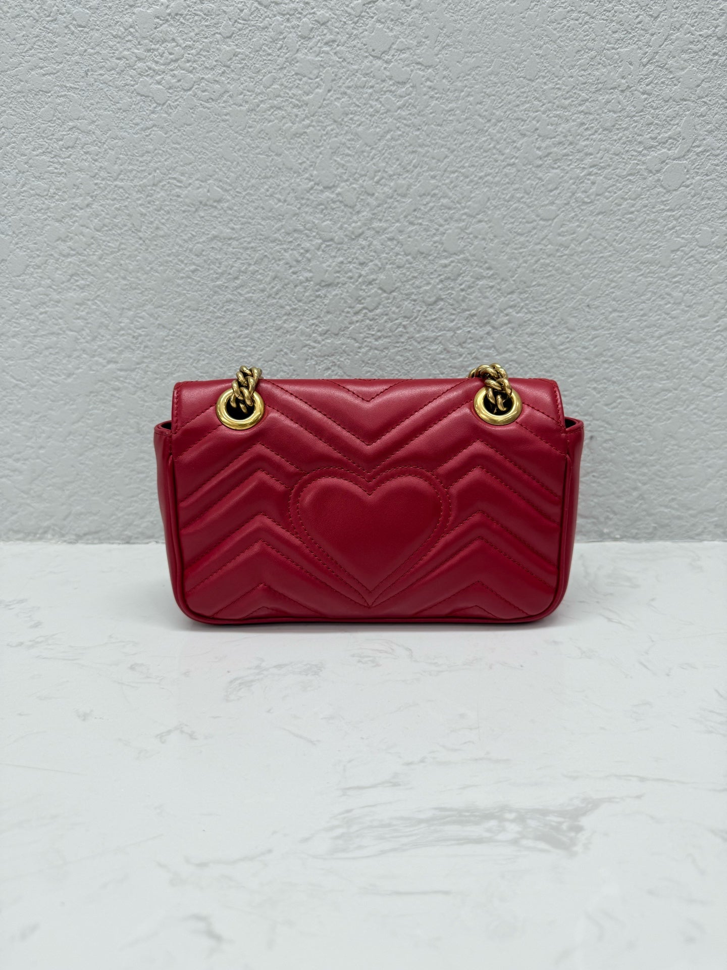 Gucci - GG Marmont Mini - Matelassé leather - Red - (Mini)