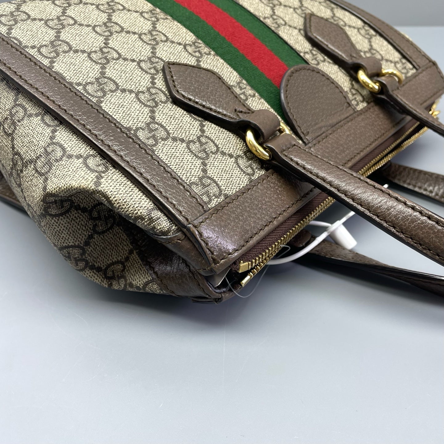 Gucci - Ophidia Small Tote Bag - GG Supreme canvas and leather - Brown - (small)