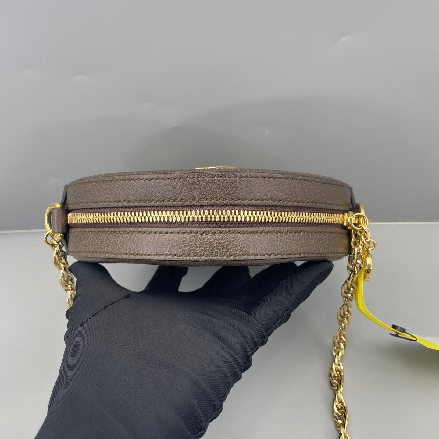 Gucci - Ophidia Round Mini Bag - GG Supreme canvas with leather trim - Brown - (mini)