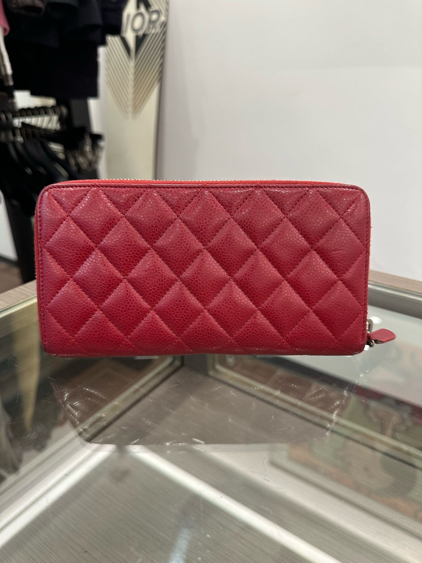 Chanel - Zippy Wallet - Grained leather - Red - (medium)