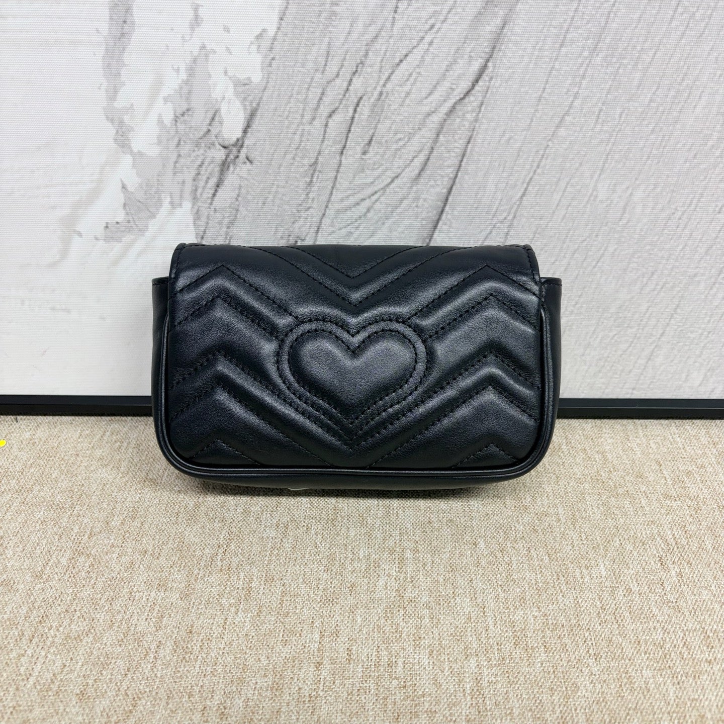 Gucci - Marmont Mini Chain Bag - Leather - Black - (mini)