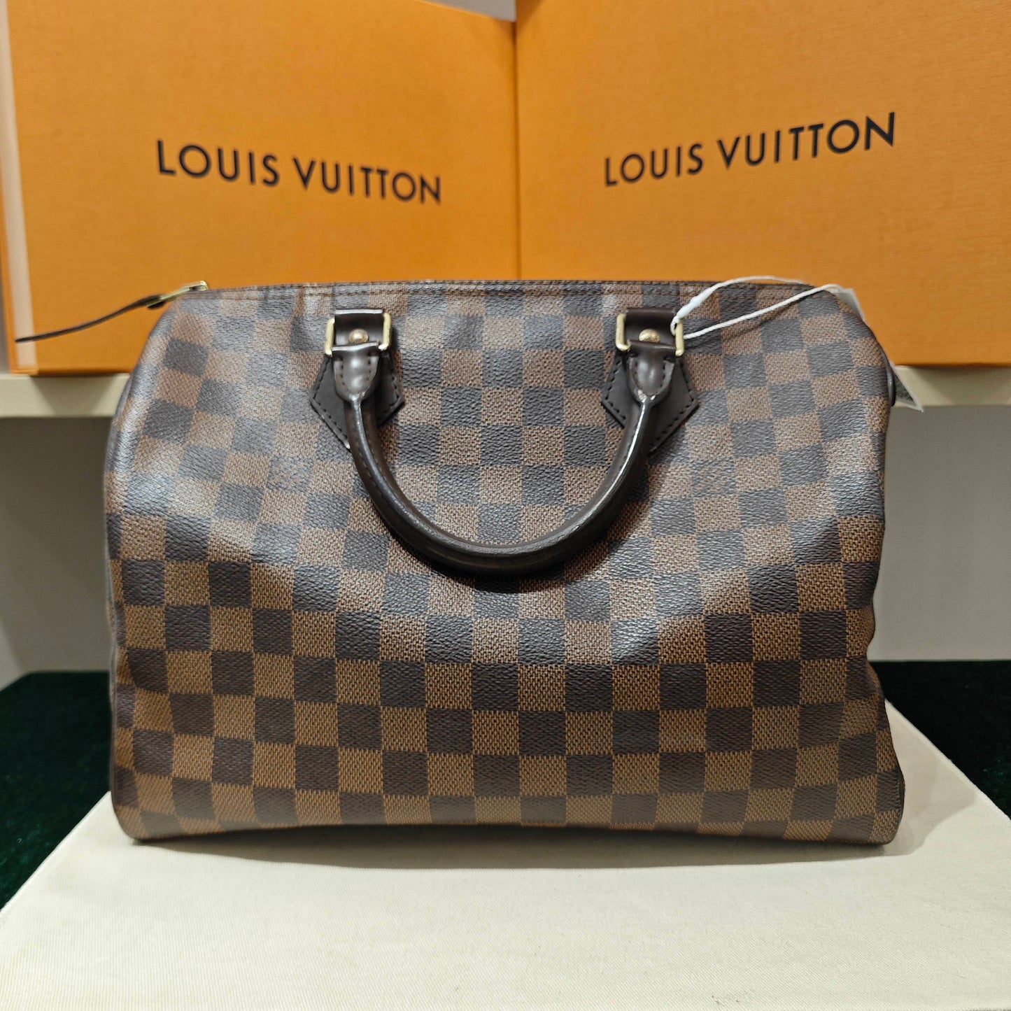 Louis Vuitton - Speedy 30 - Damier Ebene coated canvas with leather trim - Brown - (medium)