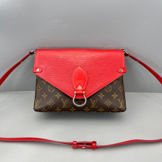 Louis Vuitton - Monogram Canvas and Epi Leather Envelope Messenger Bag - Monogram coated canvas, Epi leather, Microfiber lining - Red - (small)