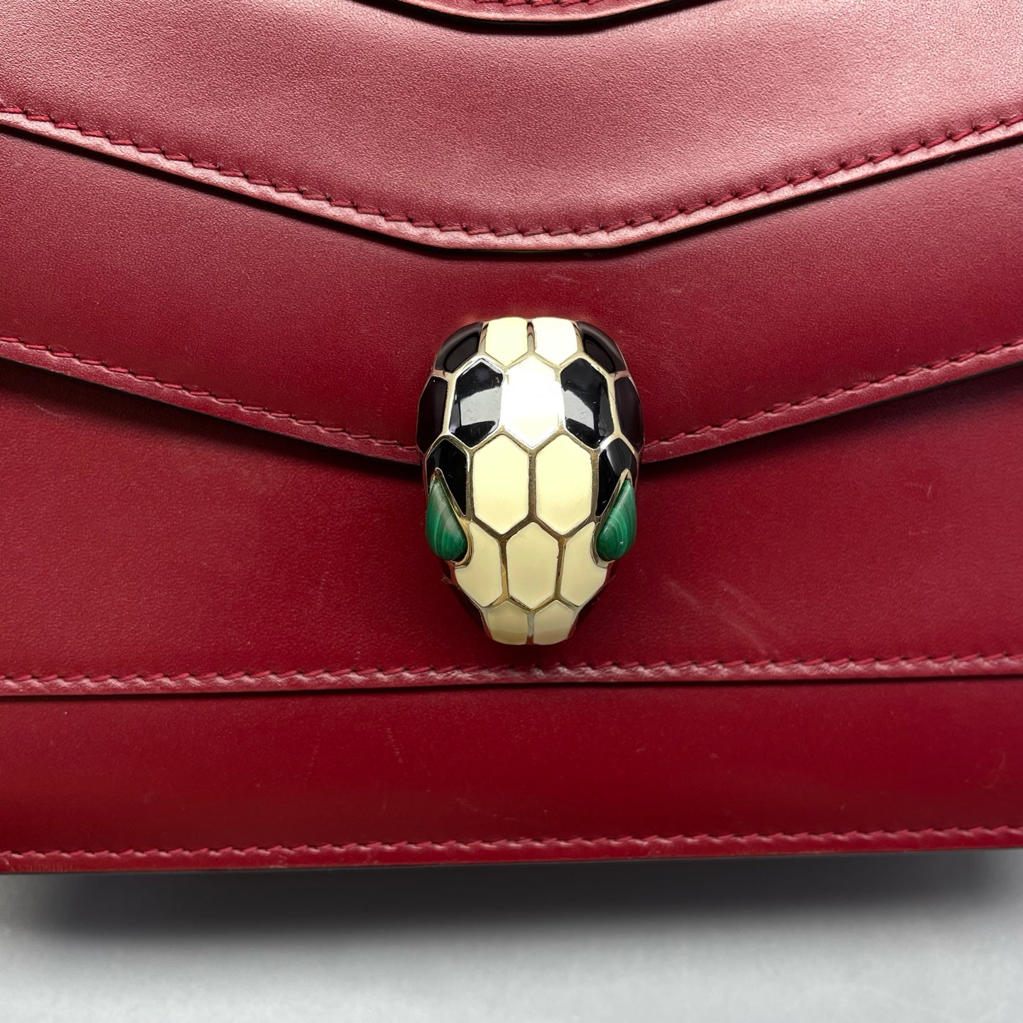 Bvlgari - Serpenti Forever Flap Cover Bag 22135L7018 - Calfskin leather - Red - (Small)