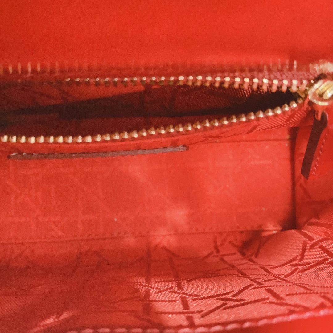 Dior - Lady Dior Mini - Patent leather - Red - (mini)