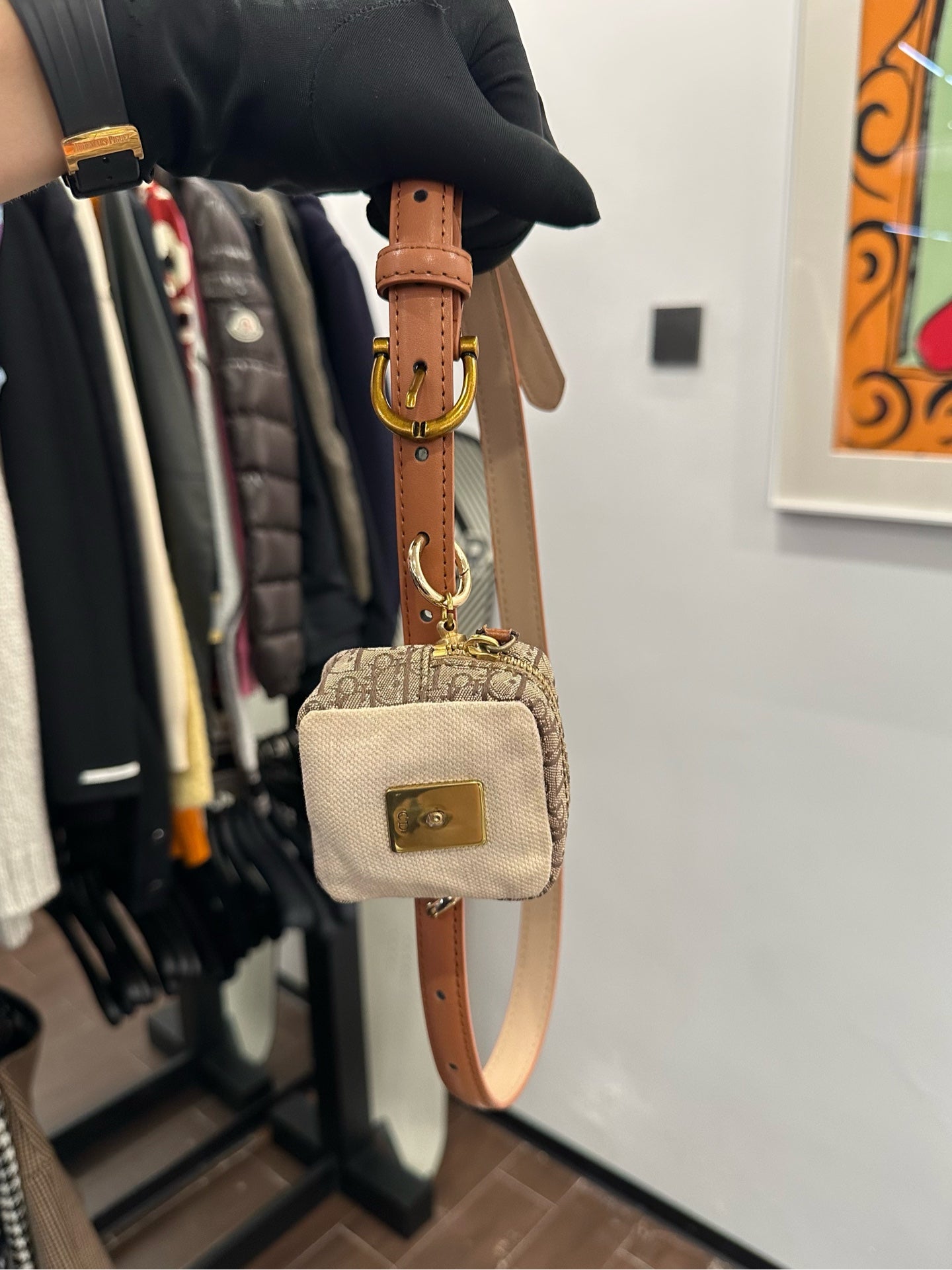 Dior - Oblique Monogram Canvas Belt Pouch - Canvas and Leather - Brown - (mini)