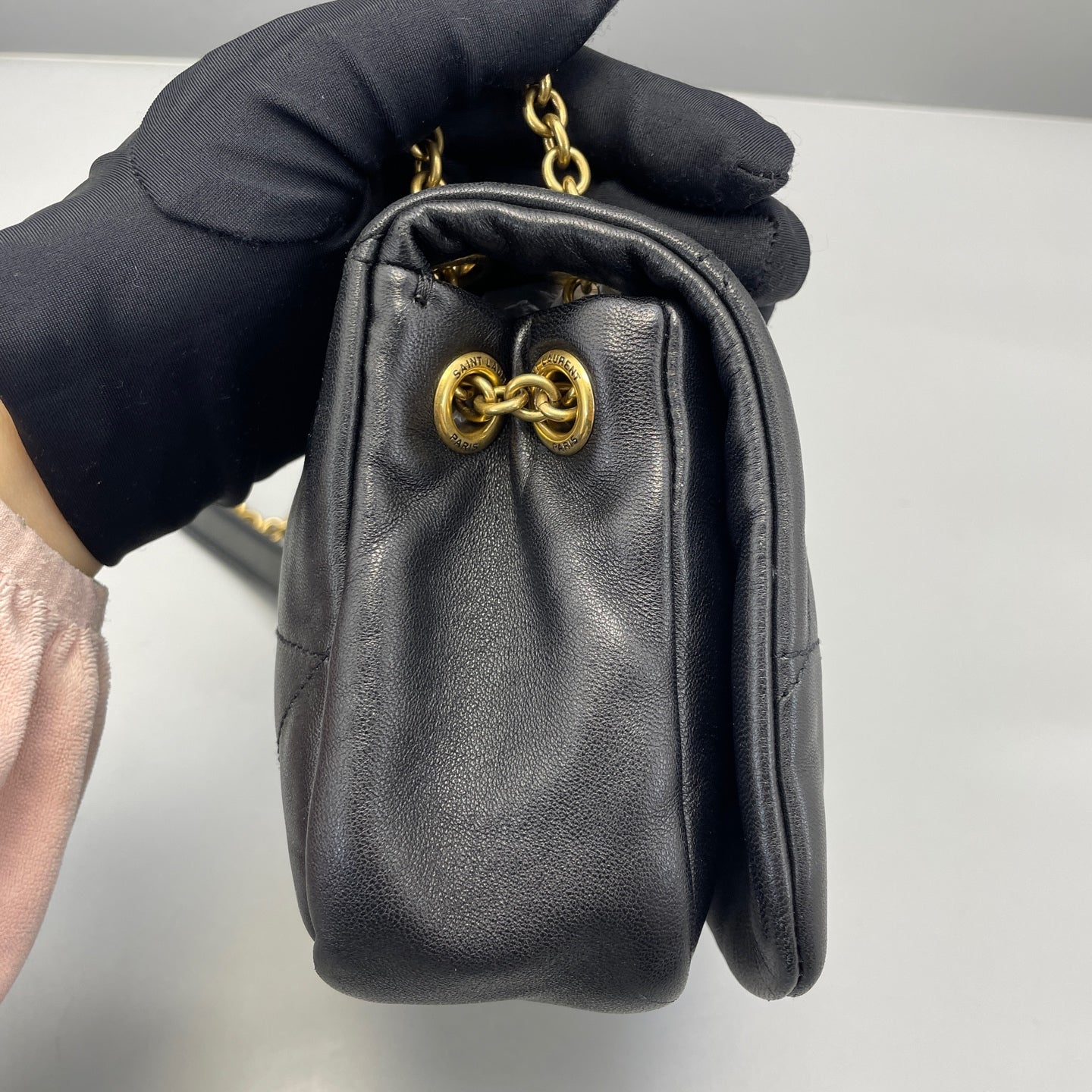 Saint Laurent - Jamie Chain Bag - Lambskin leather - Black with Gold-Tone Hardware - (small)
