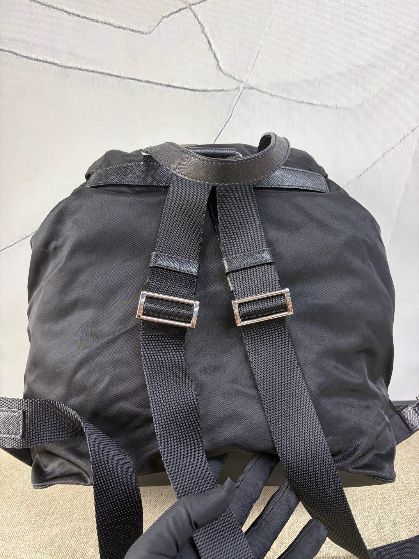 Prada - Robot Backpack - Nylon with Saffiano Leather Trim - Black - (medium)
