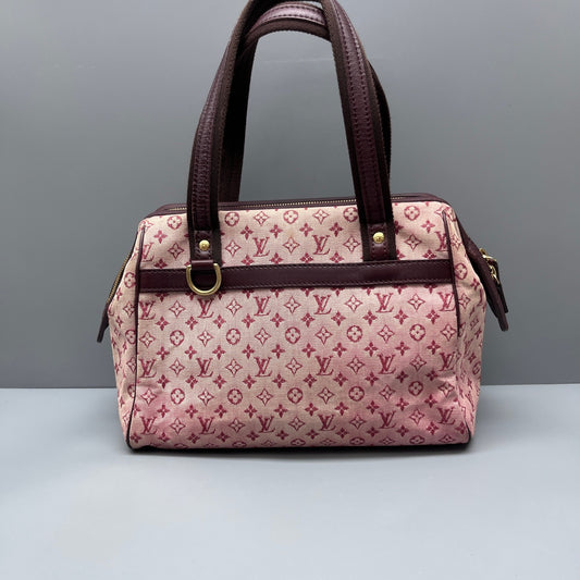 Louis Vuitton - Monogram Denim Boston Handbag - Denim canvas with leather trim - Multicolour - (small)