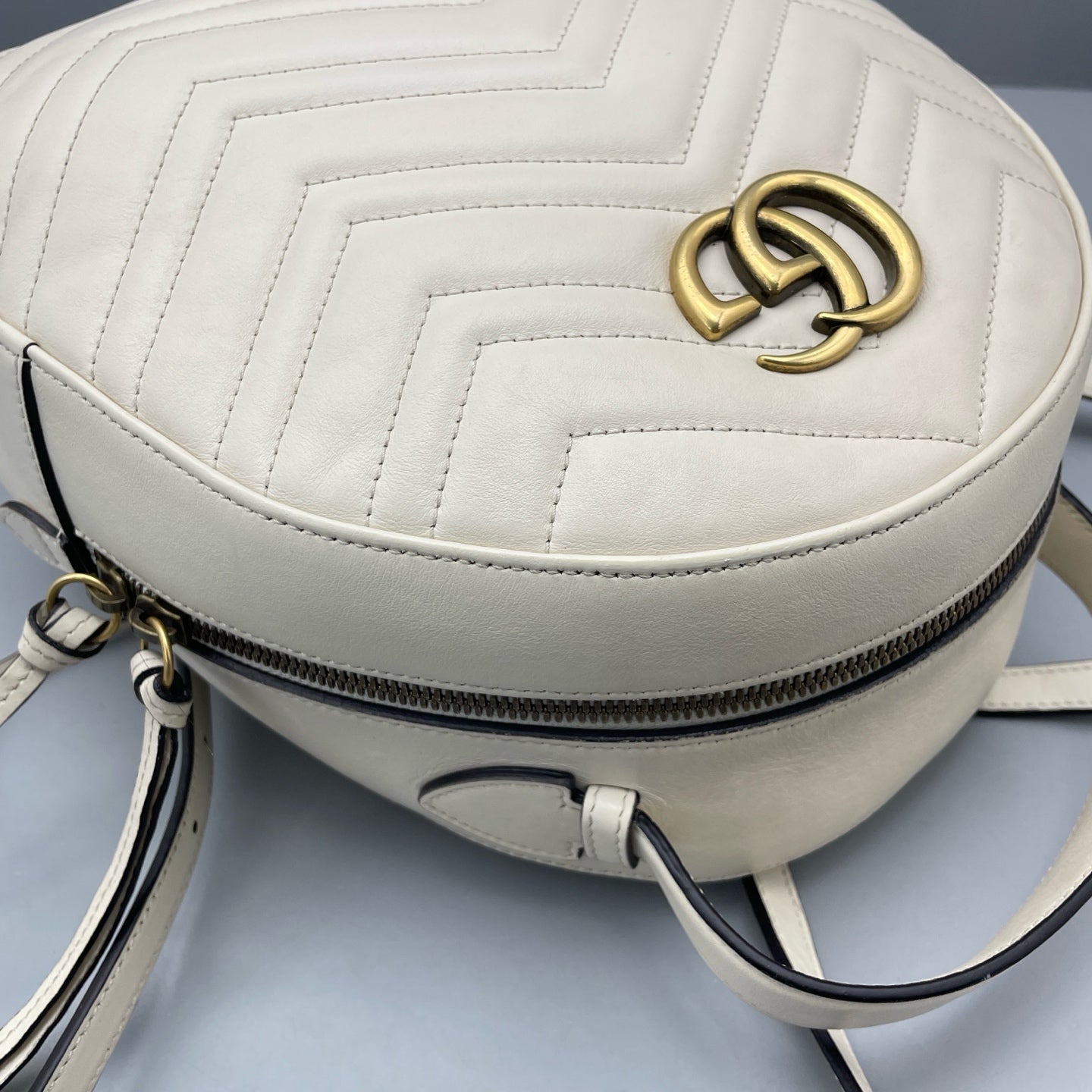 Gucci - GG Marmont Mini Backpack - Leather - White - (mini)