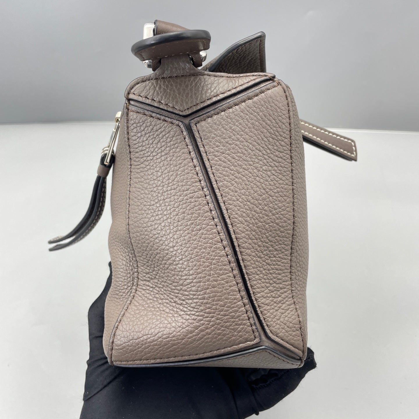 Loewe - Puzzle Small - Pebbled calfskin leather - Grey-brown - (small)
