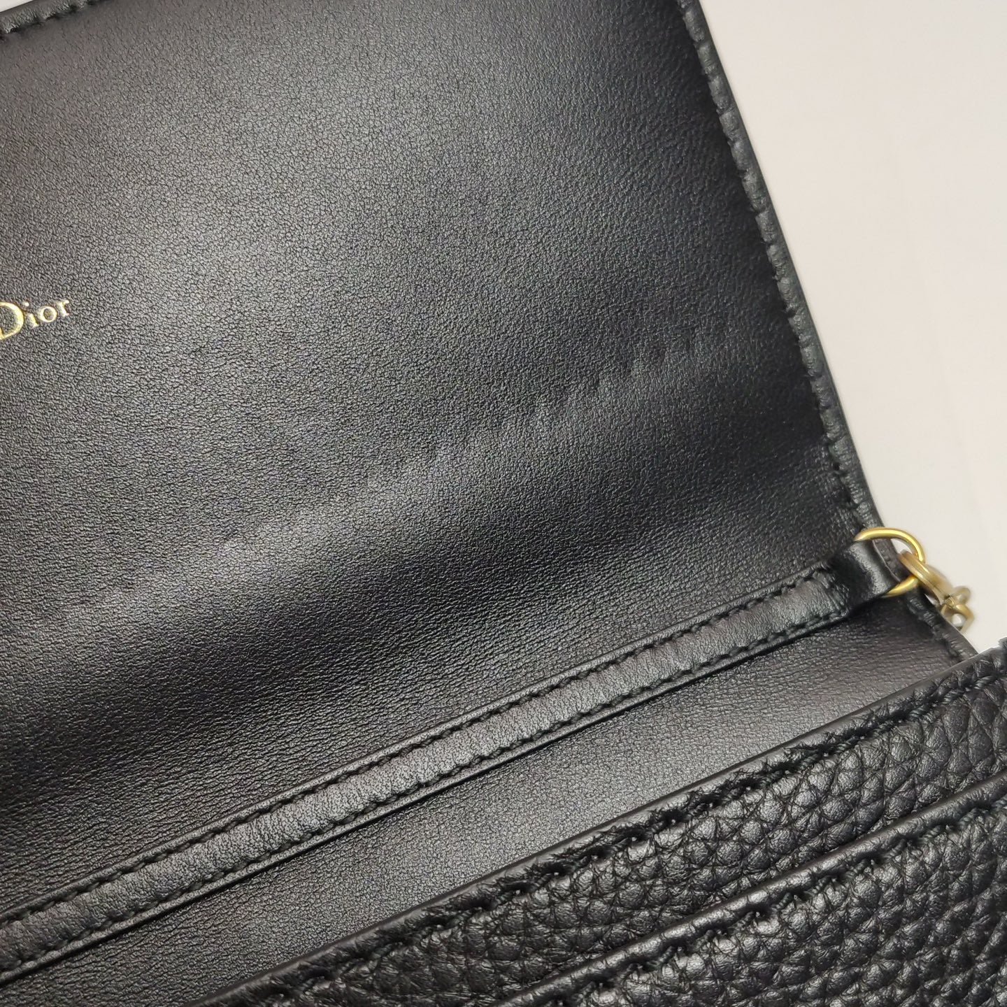 Dior - J'adior Wallet on Chain - Leather - Black - (mini)