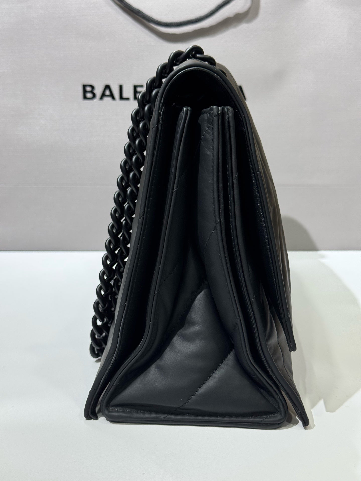 Balenciaga - Crush Medium Shoulder Bag - Padded polyamide with a unique leather-like finish - Black - (medium)