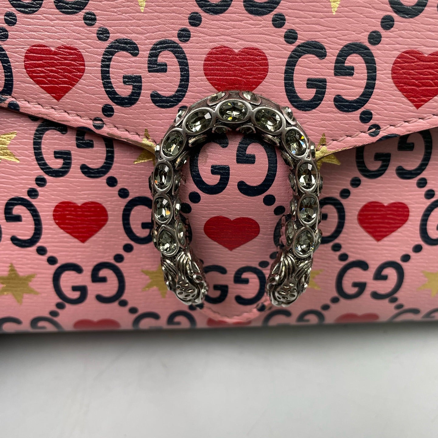Gucci - Dionysus Valentine's Day Limited Edition Wallet on Chain - Coated canvas with Leather trim - Pink - (mini)