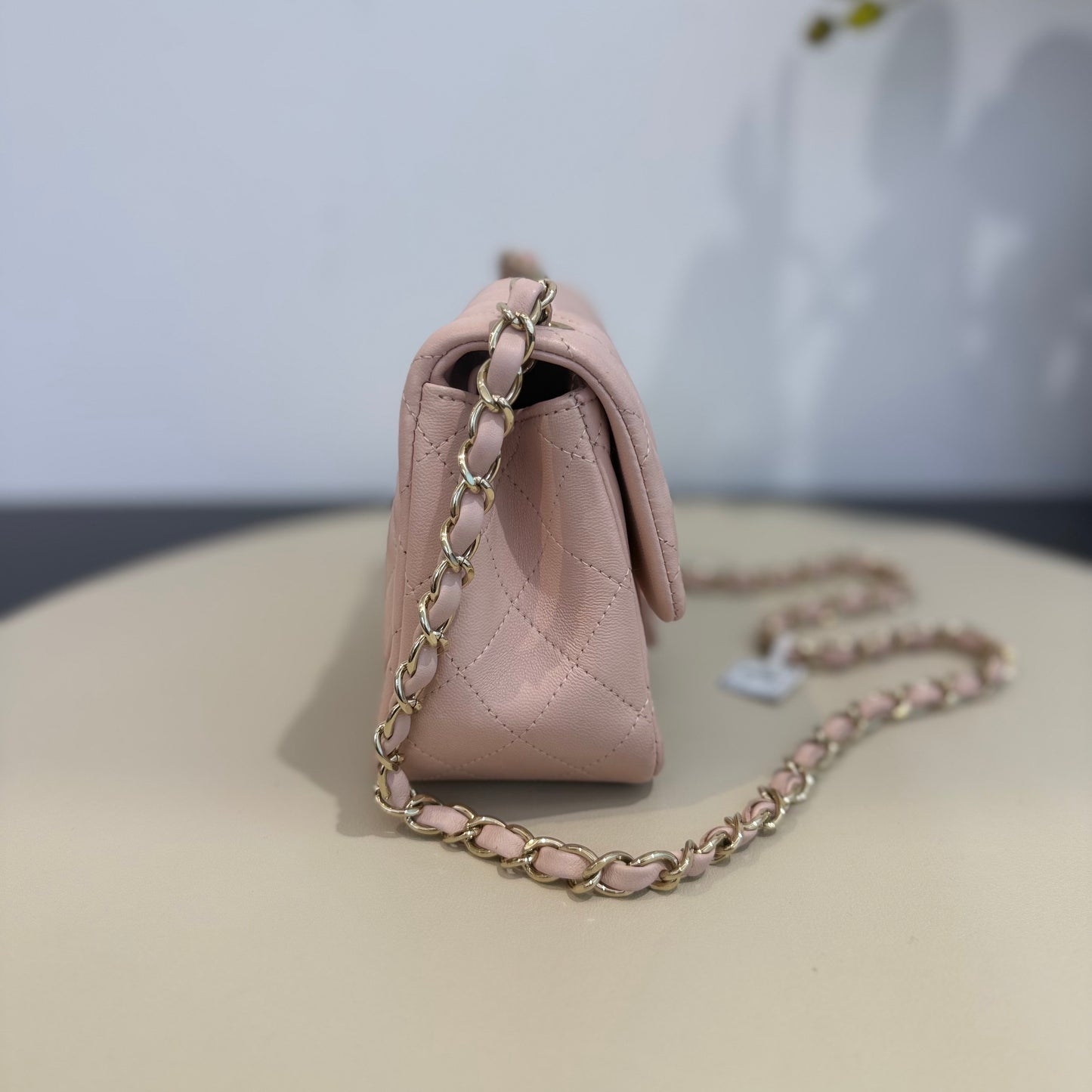 Chanel - Square Mini Flap Bag - Lambskin leather - Pink - (mini)
