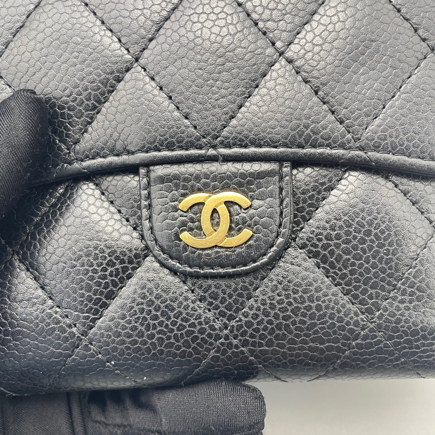 Chanel - Classic Flap Trifold Wallet A6988 - Caviar leather - Black - (Small)