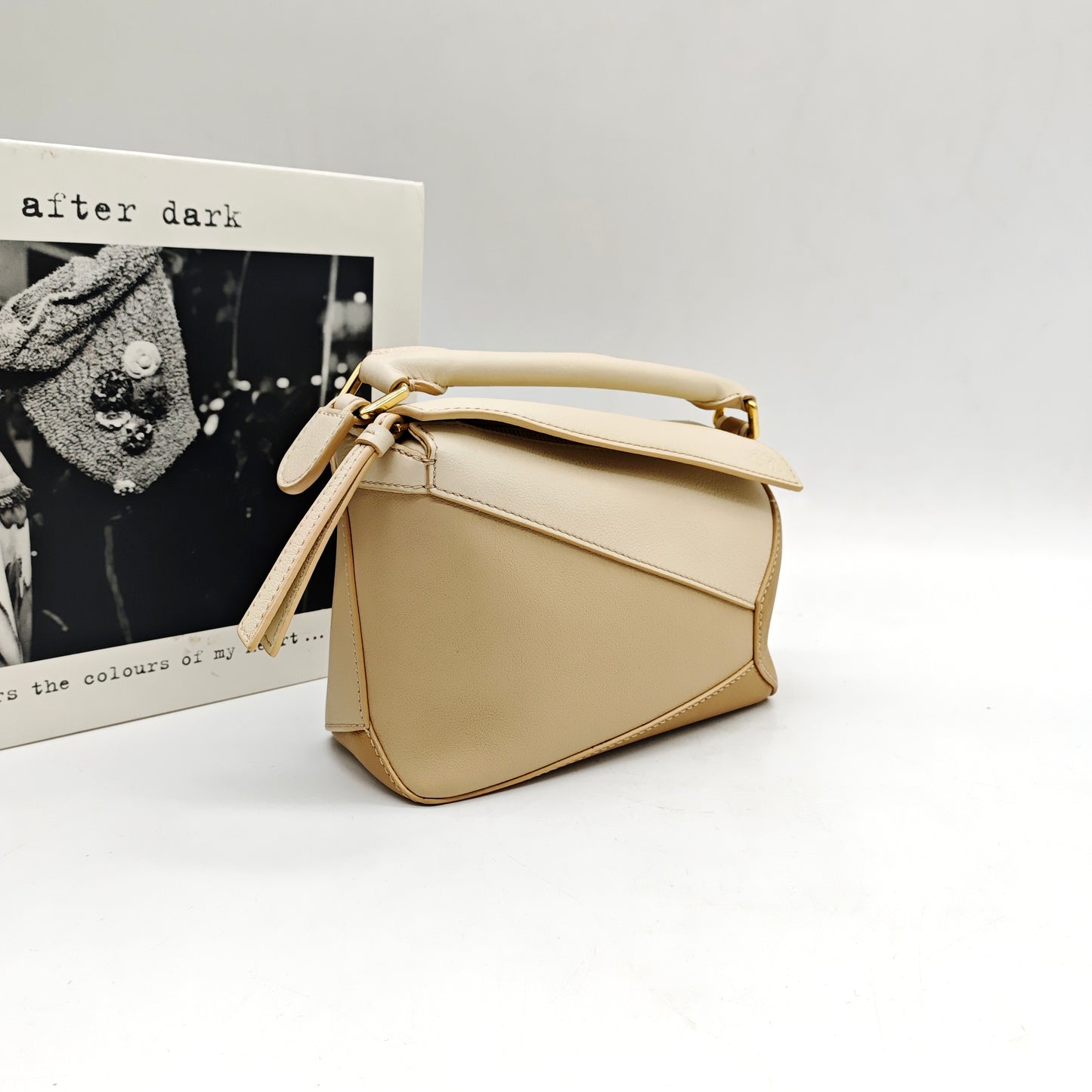 Loewe - Puzzle Mini - Leather - Beige and Tan Multicolour - (mini)