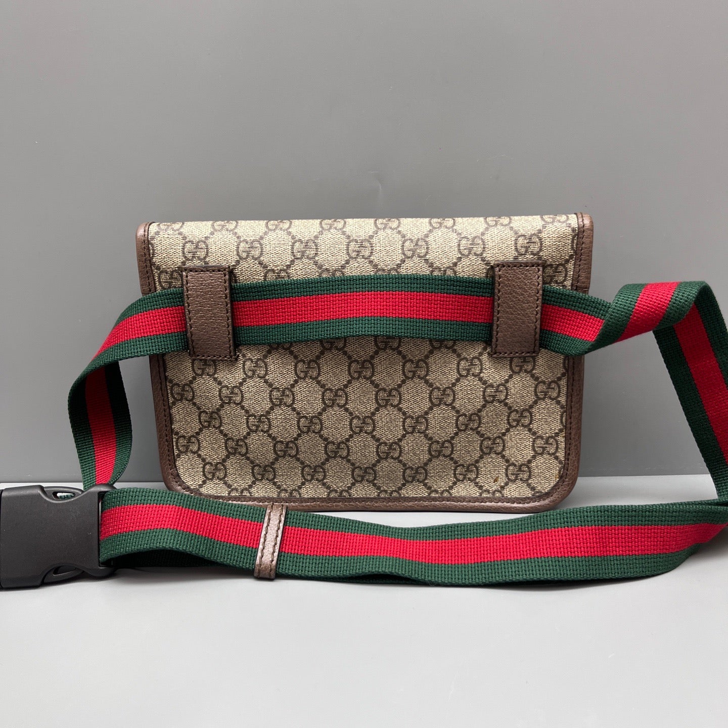 Gucci - Neo Vintage GG Supreme Tiger Head Belt Bag - GG Supreme canvas with leather trim and Web canvas strap - Brown - (Medium)