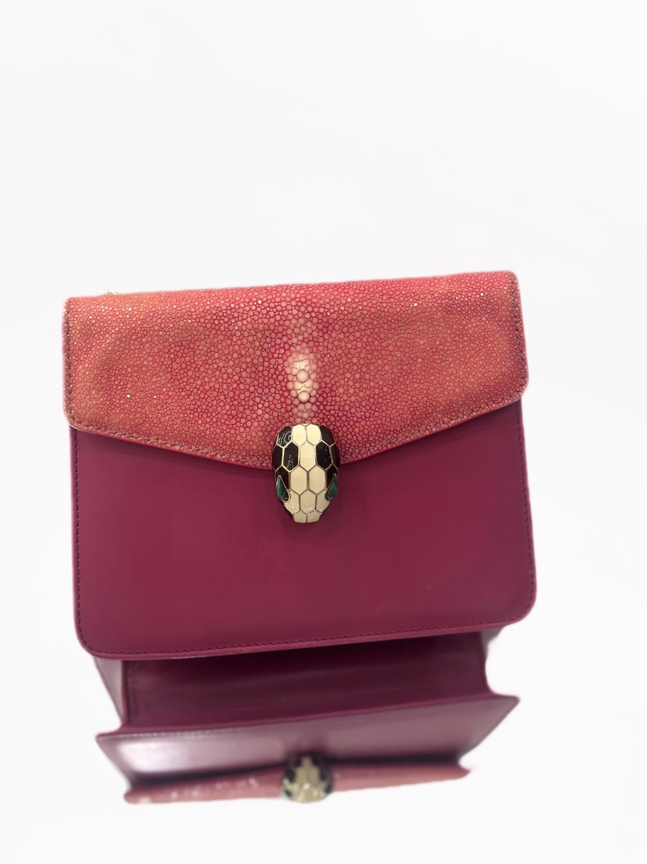 Bvlgari - Serpenti Forever Chain Bag - Exotic leathers - Stingray and Leather - Pink - (small)