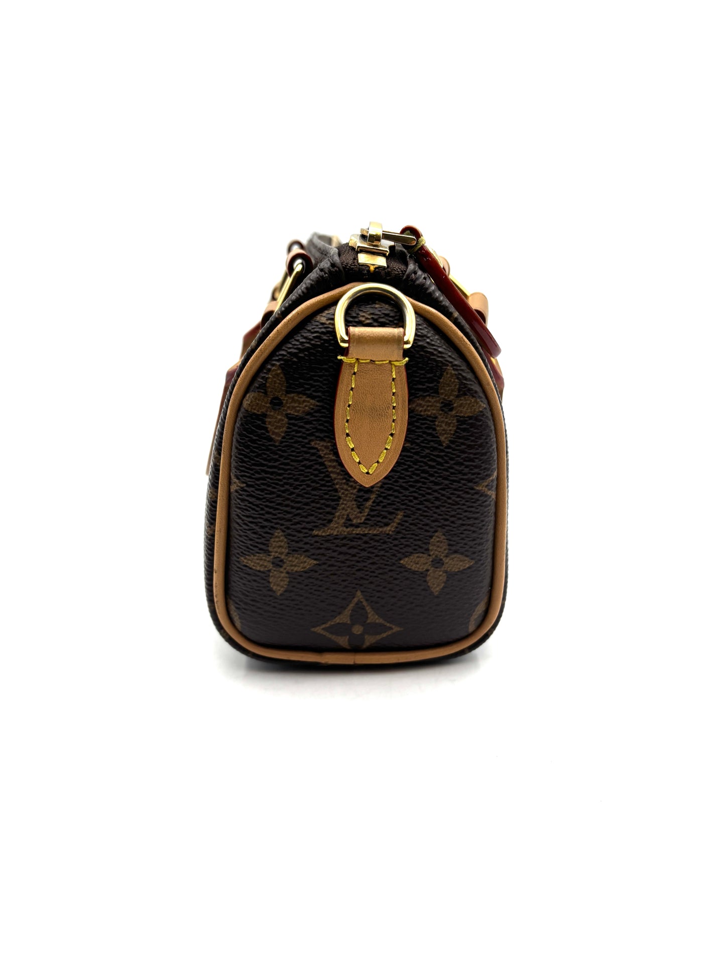 Louis Vuitton - Speedy Nano - Monogram coated canvas with natural cowhide leather trim - Brown - (mini)
