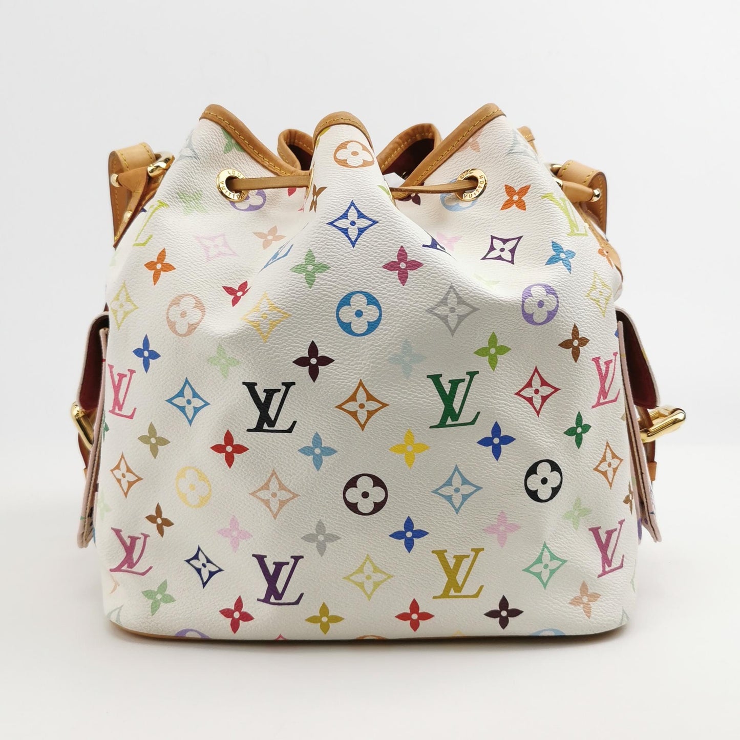 Louis Vuitton - Noé Multicolore - Monogram Multicolore coated canvas with Vachetta leather trim - White with Multicolour monogram, Natural (Vachetta) - (medium)