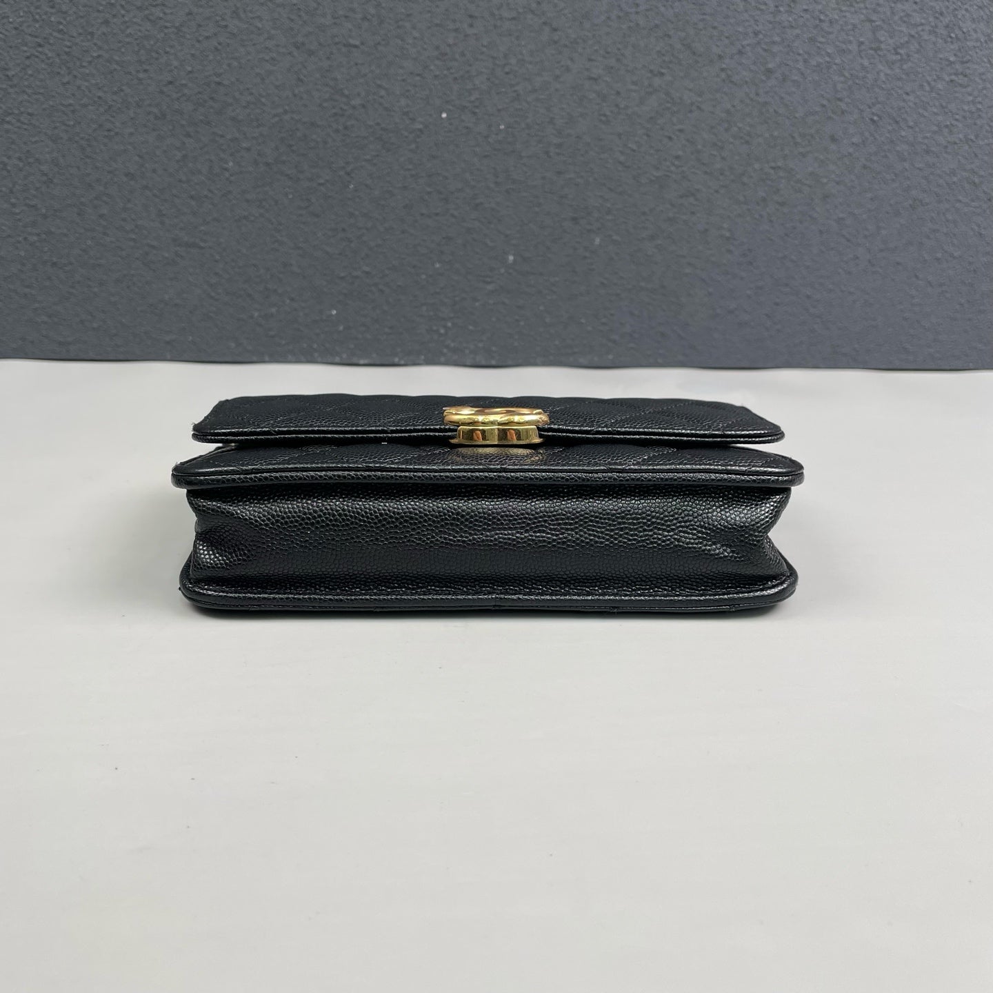 Chanel - Mini WOC (Wallet on Chain) - Grained calfskin leather - Black - (mini)