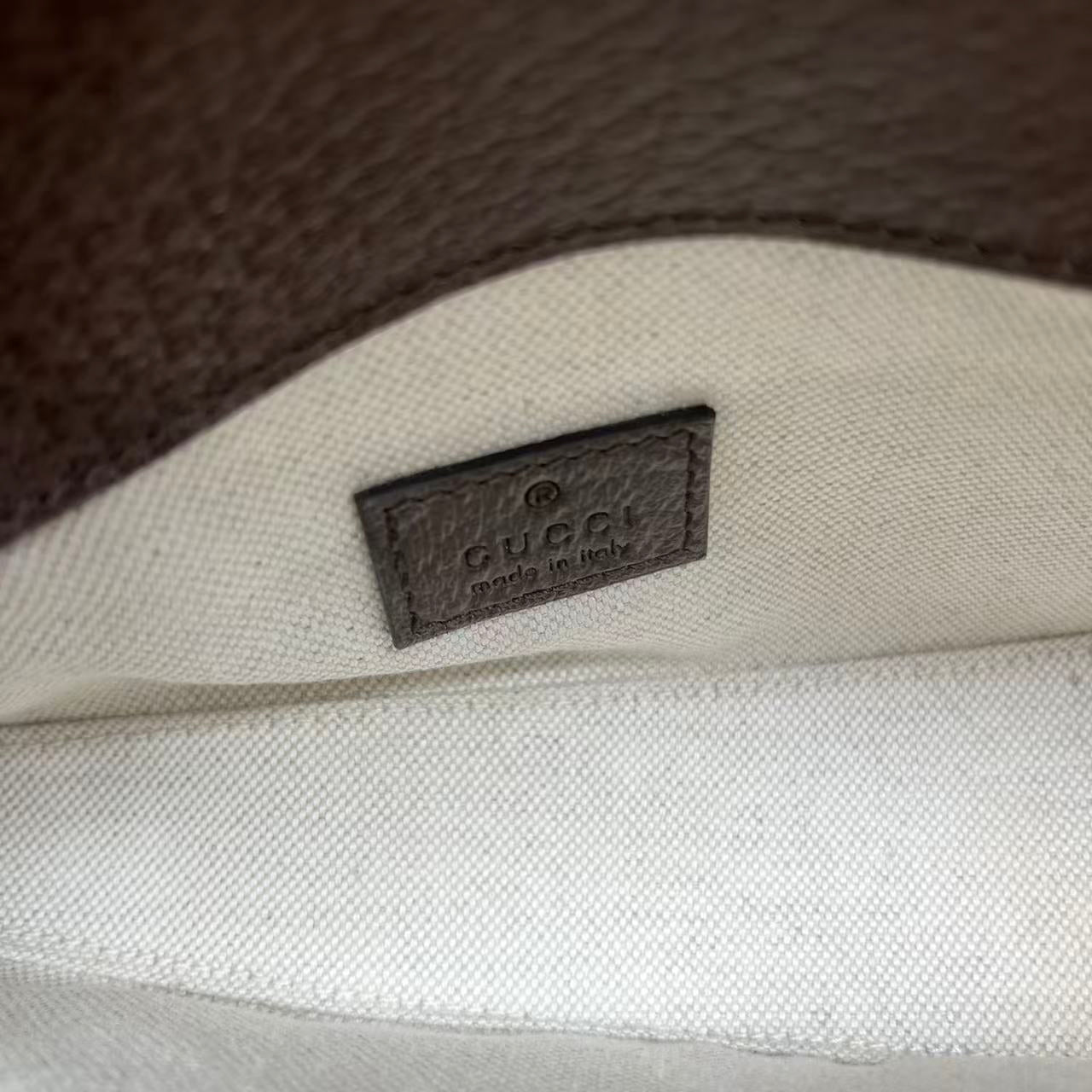 Gucci - Horsebit 1955 Chain Bag - GG Supreme canvas with leather trim - Beige - (mini)