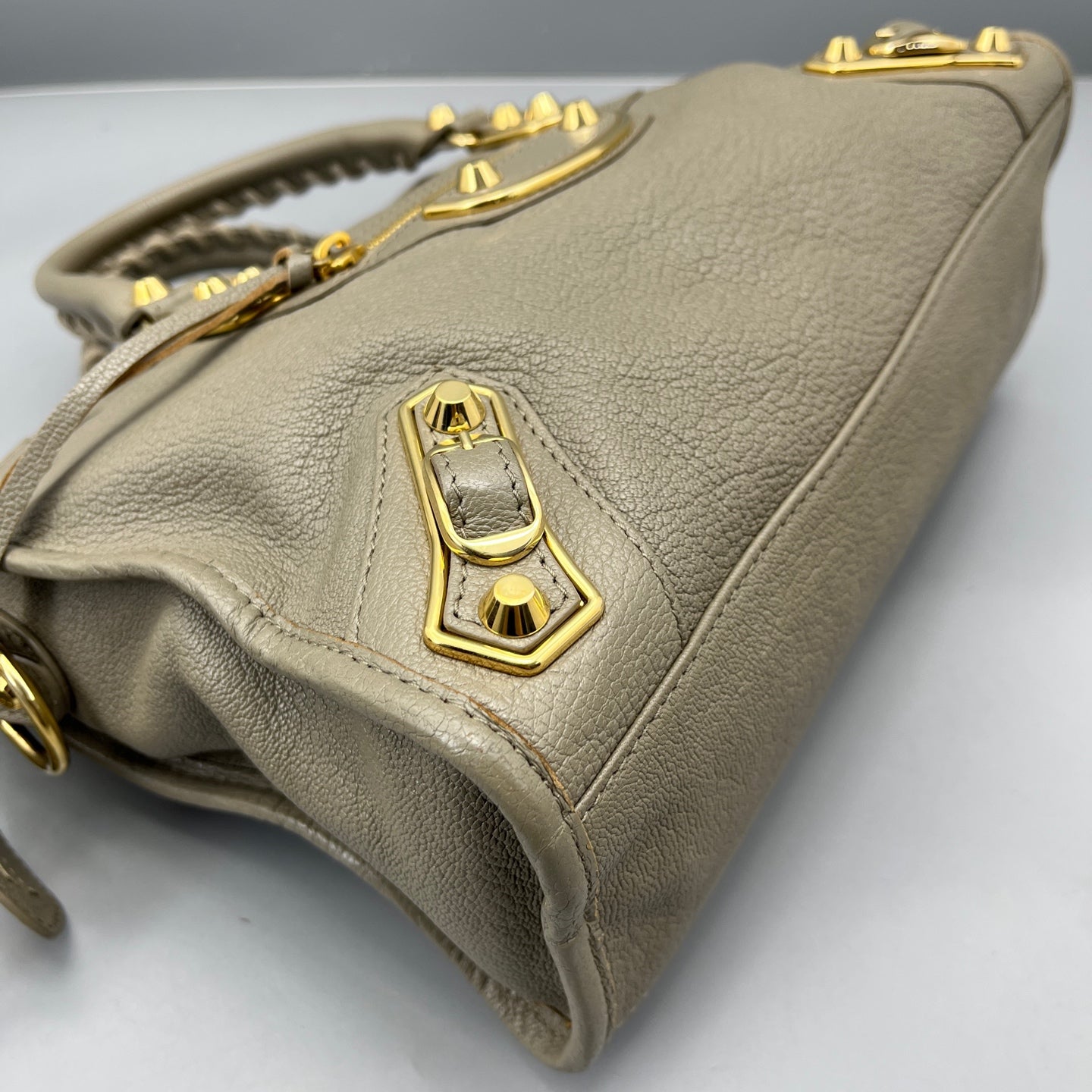 Balenciaga - Mini City - Grained leather - Grey - (mini)
